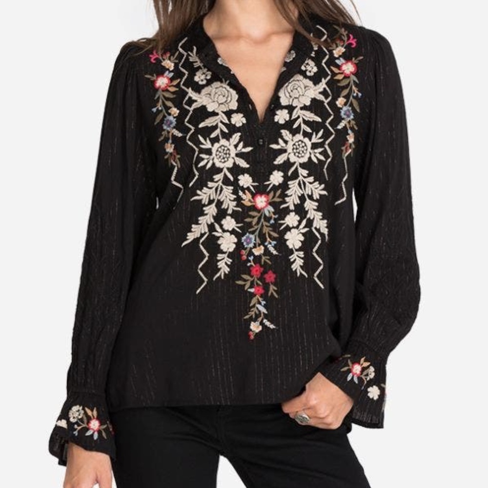 NWT Johnny Was Roma Victorian Prairie Blouse